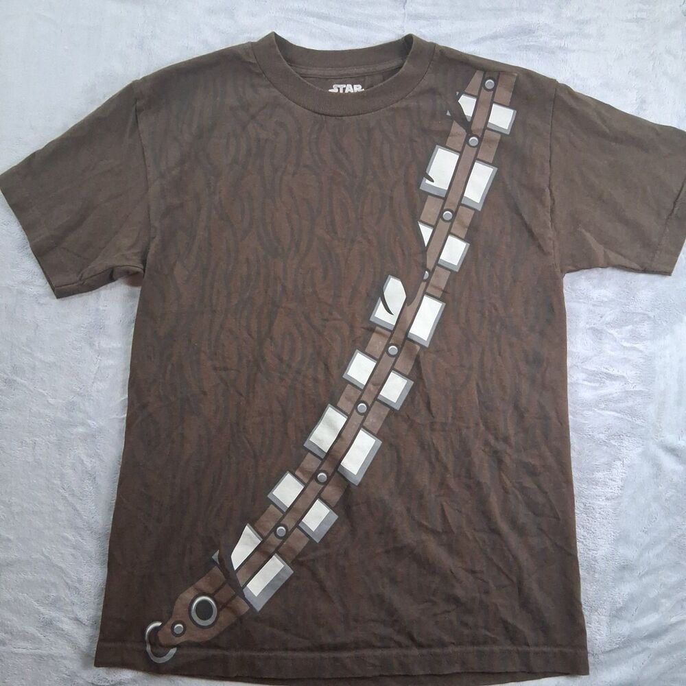 Star Wars We Love Fine Chewbacca Bandolier Fur Costume Brown T-Shirt Size Medium